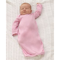Rabbit Skins Infant Baby Rib Lap Shoulder Layette Gown